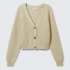 Chunky Cropped Cardigan – Beige Chunky Cropped Cardigan – Beige