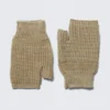 Chunky Fingerless Knitted Mittens – Sand Beige Chunky Fingerless Knitted Mittens – Sand Beige