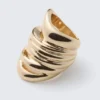 Chunky Organic Sculptural Ring – Golden Chunky Organic Sculptural Ring – Golden