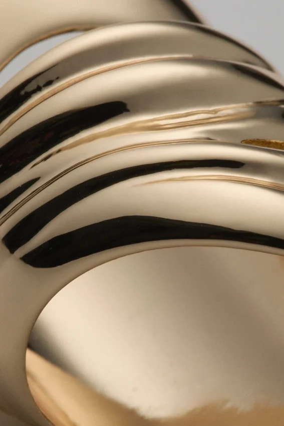 Chunky Organic Sculptural Ring – Golden Chunky Organic Sculptural Ring – Golden