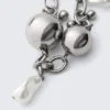Chunky Pearl Charm Chain Necklace – Silver Chunky Pearl Charm Chain Necklace – Silver