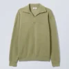 Clark Polo Sweatshirt – Khaki Clark Polo Sweatshirt – Khaki