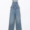 Classic Cotton Denim Dungarees – Fresh Blue – Medium Blue Classic Cotton Denim Dungarees – Fresh Blue – Medium Blue