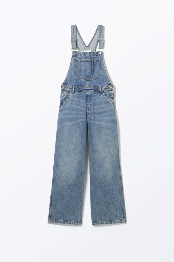 Classic Cotton Denim Dungarees – Fresh Blue – Medium Blue Classic Cotton Denim Dungarees – Fresh Blue – Medium Blue