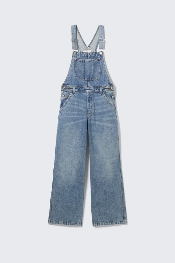 Classic Cotton Denim Dungarees – Fresh Blue – Medium Blue Classic Cotton Denim Dungarees – Fresh Blue – Medium Blue