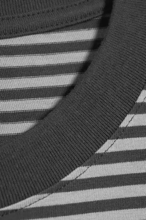 Classic Fit T-Shirt – Striped Grey Classic Fit T-Shirt – Striped Grey