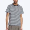 Classic Fit T-Shirt – White – Striped Navy Classic Fit T-Shirt – White – Striped Navy