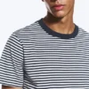 Classic Fit T-Shirt – White – Striped Navy Classic Fit T-Shirt – White – Striped Navy