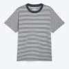 Classic Fit T-Shirt – White – Striped Navy Classic Fit T-Shirt – White – Striped Navy