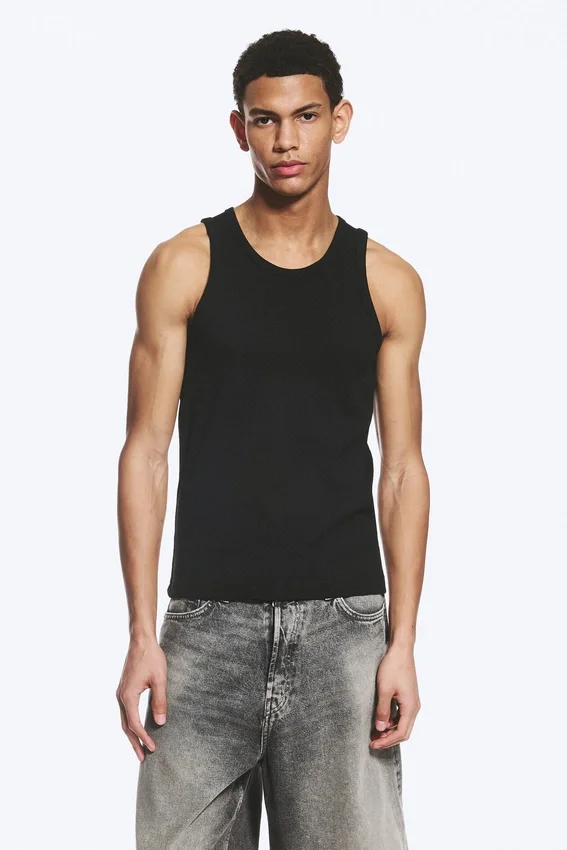 Classic Ribbed Tank Top – Black Classic Ribbed Tank Top – Black