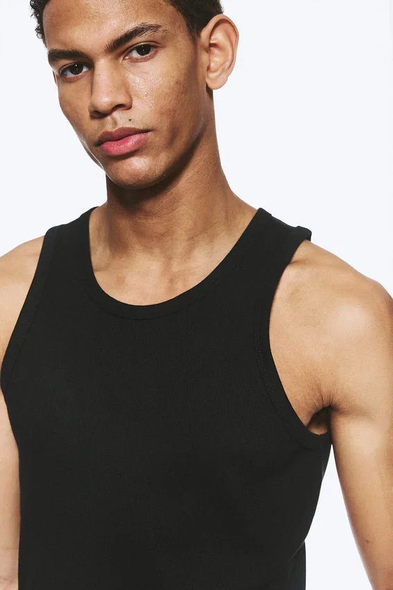 Classic Ribbed Tank Top – Black Classic Ribbed Tank Top – Black