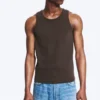 Classic Ribbed Tank Top – Dark Brown Classic Ribbed Tank Top – Dark Brown