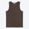 Classic Ribbed Tank Top – Dark Brown Classic Ribbed Tank Top – Dark Brown
