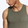 Classic Ribbed Tank Top – Light Dusty Khaki Green Classic Ribbed Tank Top – Light Dusty Khaki Green