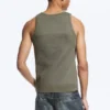 Classic Ribbed Tank Top – Light Dusty Khaki Green Classic Ribbed Tank Top – Light Dusty Khaki Green