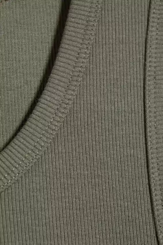 Classic Ribbed Tank Top – Light Dusty Khaki Green Classic Ribbed Tank Top – Light Dusty Khaki Green
