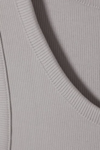 Classic Ribbed Tank Top – Light Grey
