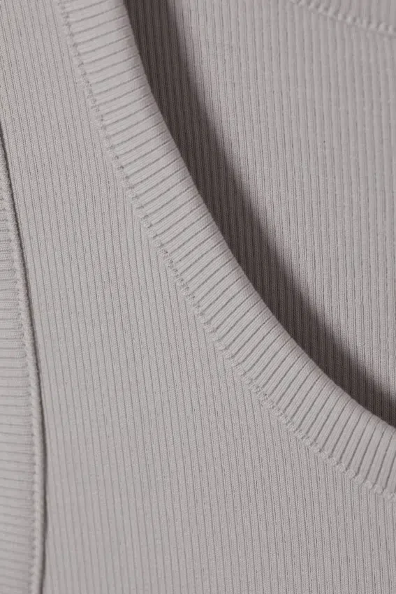 Classic Ribbed Tank Top – Light Grey Classic Ribbed Tank Top – Light Grey