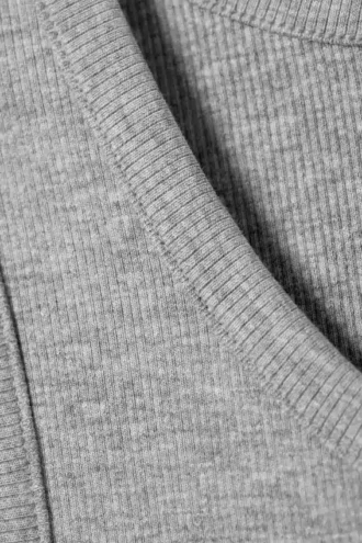Classic Ribbed Tank Top – Light Grey Melange