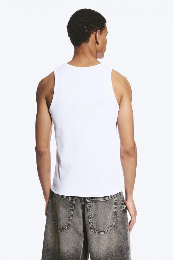 Classic Ribbed Tank Top – White Classic Ribbed Tank Top – White