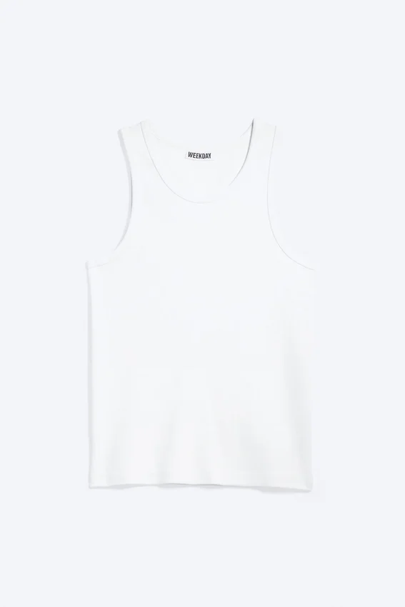 Classic Ribbed Tank Top – White Classic Ribbed Tank Top – White
