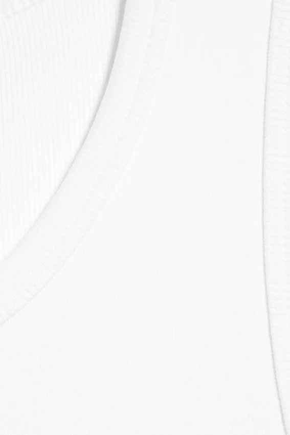 Classic Ribbed Tank Top – White Classic Ribbed Tank Top – White