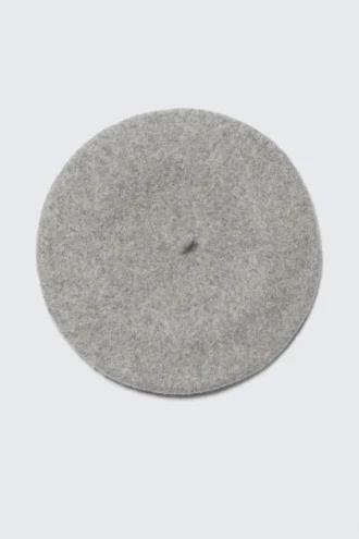 Classic Wool Beret – Grey Melange