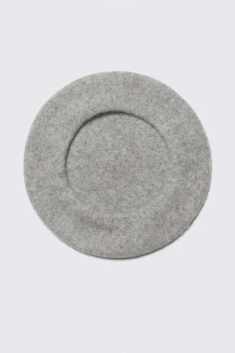 Classic Wool Beret – Grey Melange