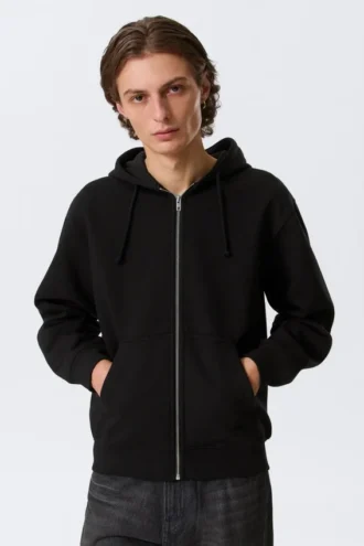 Classic Zip Hoodie – Black
