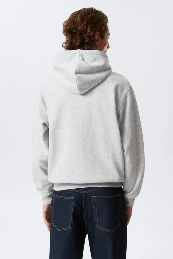 Classic Zip Hoodie – Grey Melange Classic Zip Hoodie – Grey Melange