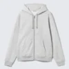 Classic Zip Hoodie – Grey Melange Classic Zip Hoodie – Grey Melange