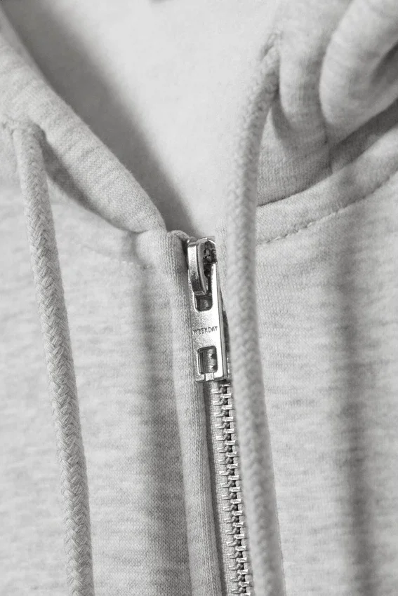 Classic Zip Hoodie – Grey Melange Classic Zip Hoodie – Grey Melange