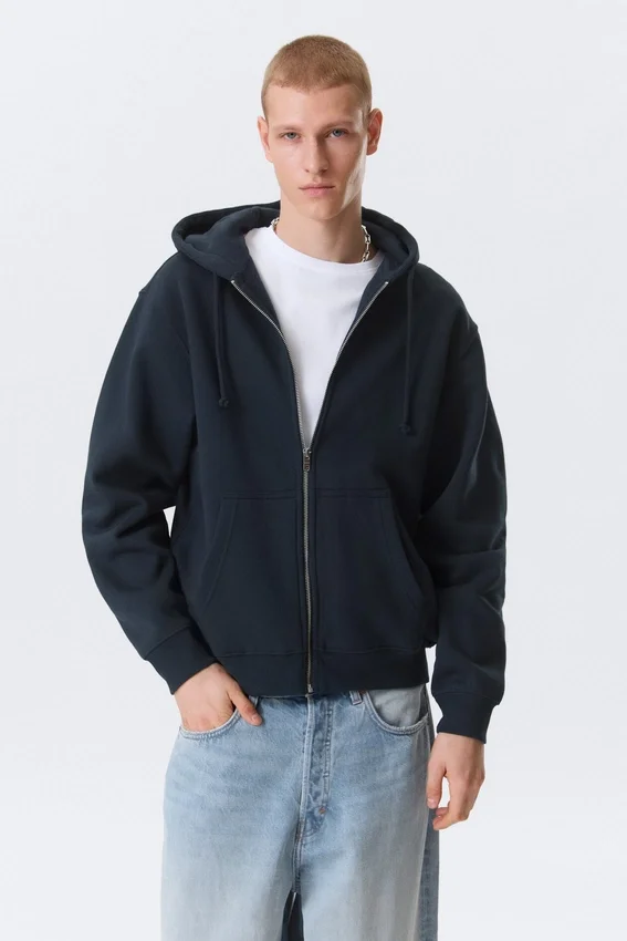 Classic Zip Hoodie – Navy Blue Classic Zip Hoodie – Navy Blue