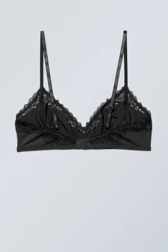 Cleo Triangle Bralette – Black