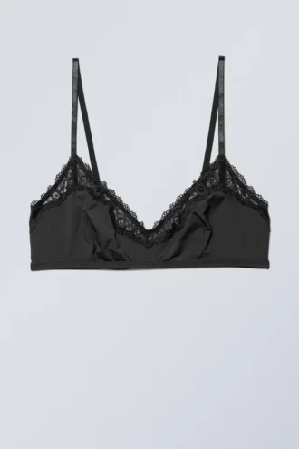 Cleo Triangle Bralette – Black
