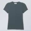 Close Fitted Rib T-Shirt – Dark Petrol Close Fitted Rib T-Shirt – Dark Petrol