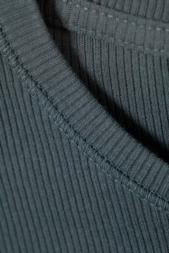 Close Fitted Rib T-Shirt – Dark Petrol Close Fitted Rib T-Shirt – Dark Petrol