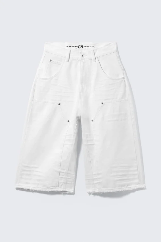 Cm X Lb Dunno White Unisex Carpenter Jorts – White | Cheap Monday Gb Cm X Lb Dunno White Unisex Carpenter Jorts – White | Cheap Monday Gb