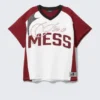 Cm X Lb Short-Sleeved Unisex Football T-Shirt – Dark Red & White – I’m a Mess | Cheap Monday Gb Cm X Lb Short-Sleeved Unisex Football T-Shirt – Dark Red & White – I’m a Mess | Cheap Monday Gb