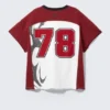 Cm X Lb Short-Sleeved Unisex Football T-Shirt – Dark Red & White – I’m a Mess | Cheap Monday Gb Cm X Lb Short-Sleeved Unisex Football T-Shirt – Dark Red & White – I’m a Mess | Cheap Monday Gb