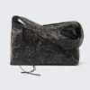 Coated Rectangular Shoulder Bag – Coated Black Coated Rectangular Shoulder Bag – Coated Black