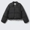 Collared Puffer Jacket – Black Collared Puffer Jacket – Black