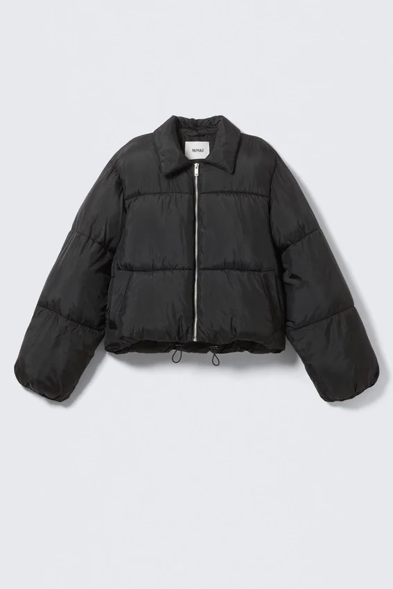 Collared Puffer Jacket – Black Collared Puffer Jacket – Black