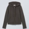 Compact Knitted Zip Hoodie – Dark Grey Compact Knitted Zip Hoodie – Dark Grey