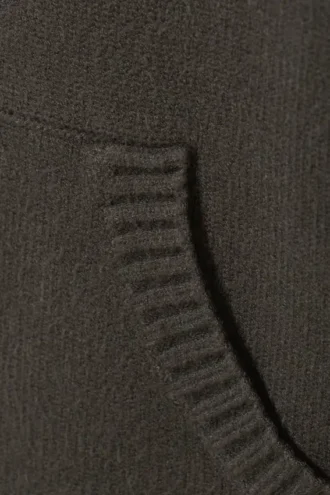 Compact Knitted Zip Hoodie – Dark Grey