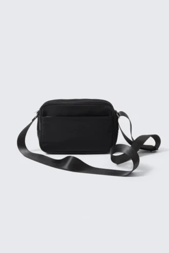 Compact Unisex Crossbody Bag – Black