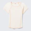 Contrast Stitch Fitted T-Shirt – Off-White – Orange Stitching Contrast Stitch Fitted T-Shirt – Off-White – Orange Stitching
