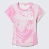 Contrast Stitch Fitted T-Shirt – Pink Stardust Contrast Stitch Fitted T-Shirt – Pink Stardust