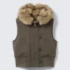 Convertible Hood Bomber Vest – Dark Grey Convertible Hood Bomber Vest – Dark Grey
