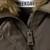 Convertible Hood Bomber Vest – Dark Grey Convertible Hood Bomber Vest – Dark Grey